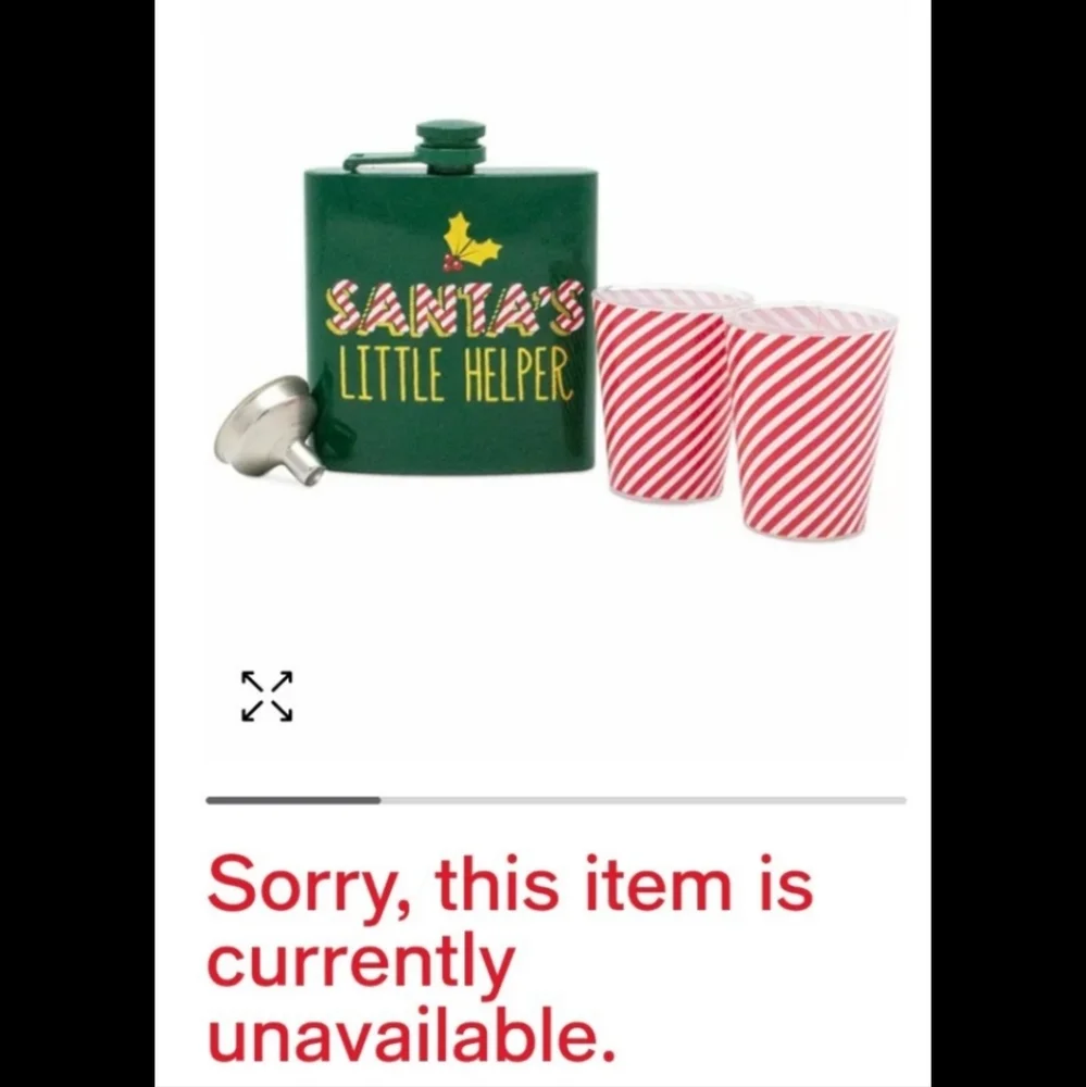 Santa's Little Helper Flask & 2 Shooters by TMD Holdings BNWT Retired